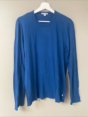 James Perse Long-Sleeve Crew in Deep Blue